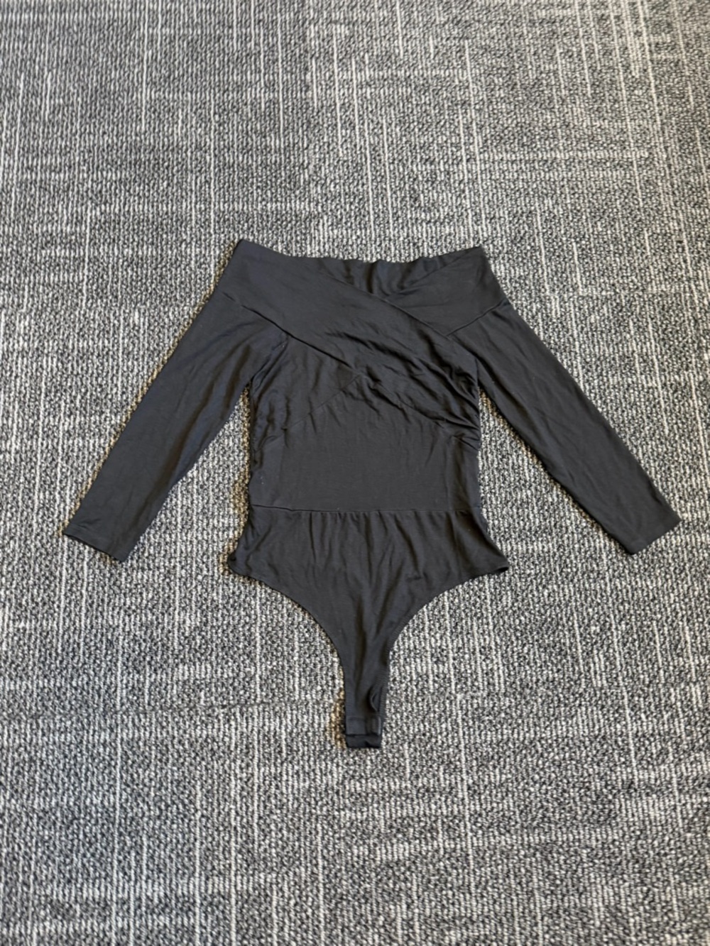 asos Oh Polly Ceyln Modal Off Shoulder Ruched Bodysuit In Black Size 0